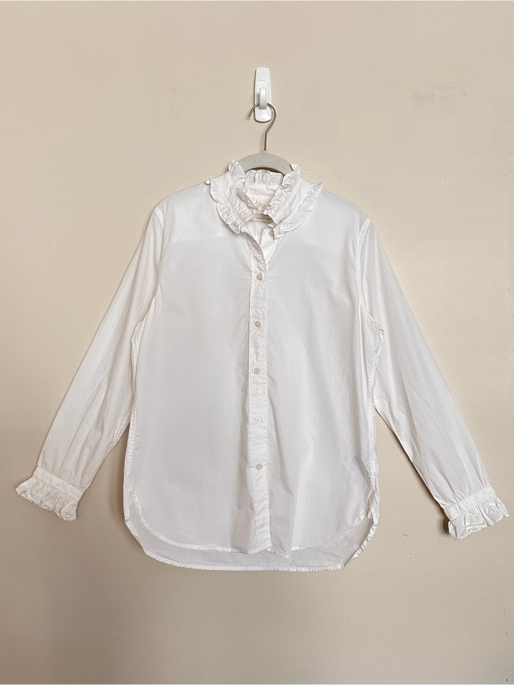 J.Crew Ruffled Button Down